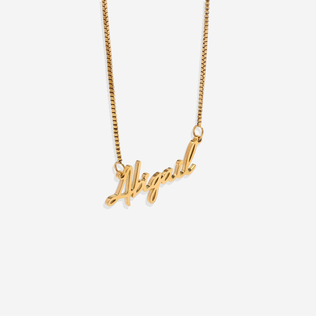 Fairy Name Necklace with Box Chain