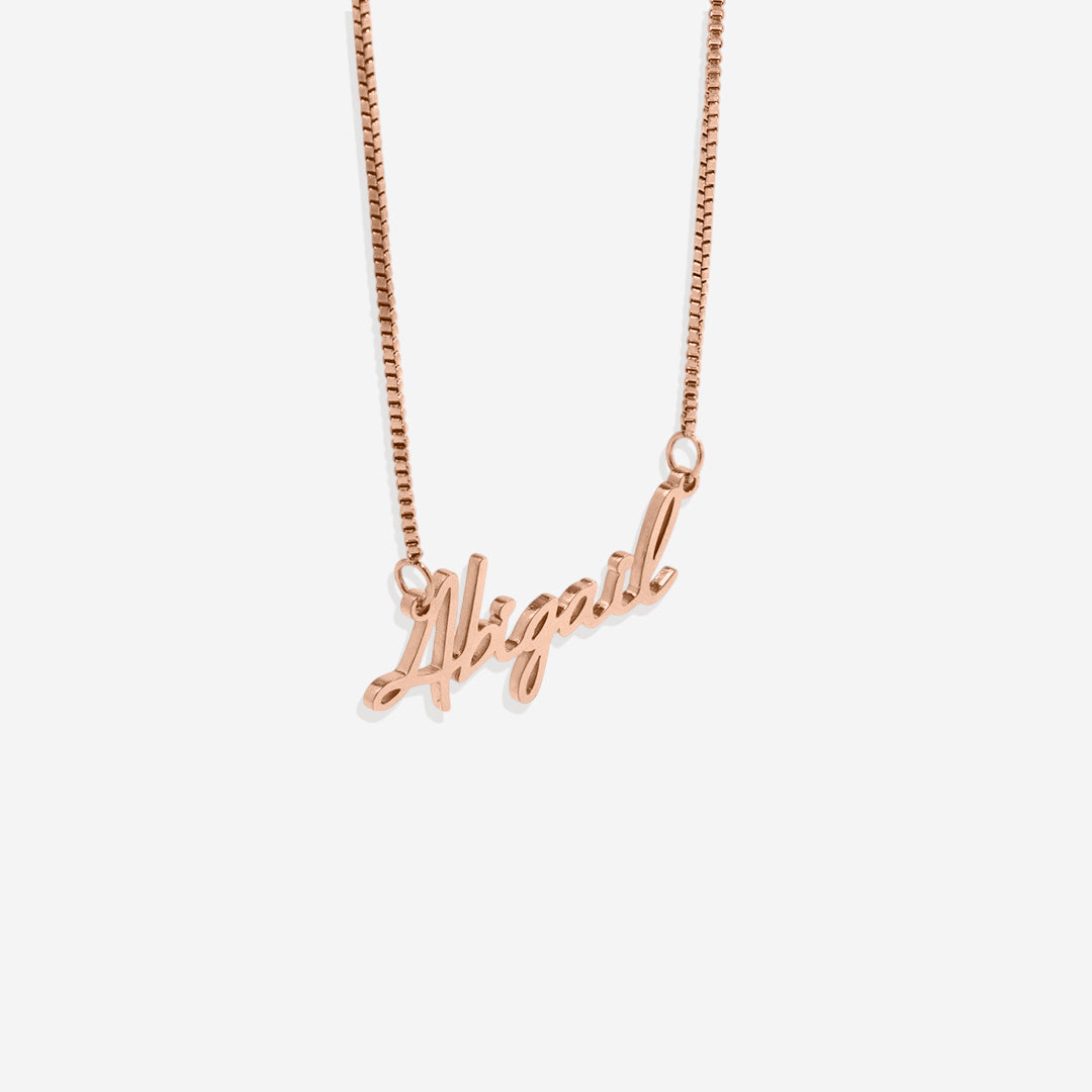 Fairy Name Necklace with Box Chain