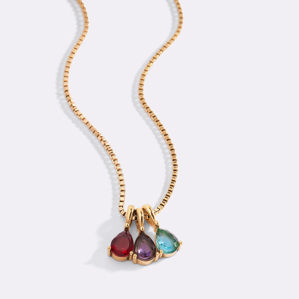 Personalized Multi-Birthstone Necklace