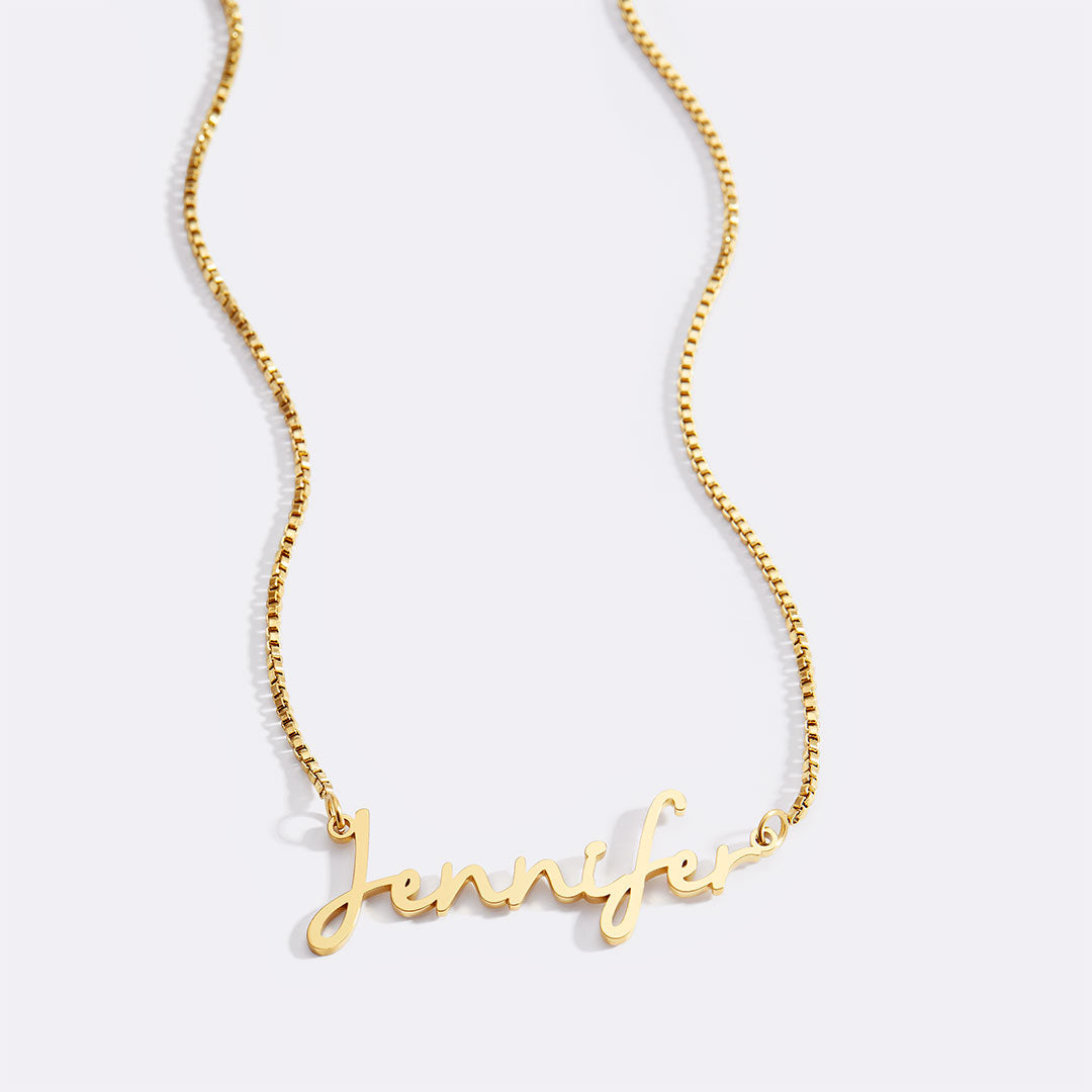 Fairy Name Necklace with Box Chain