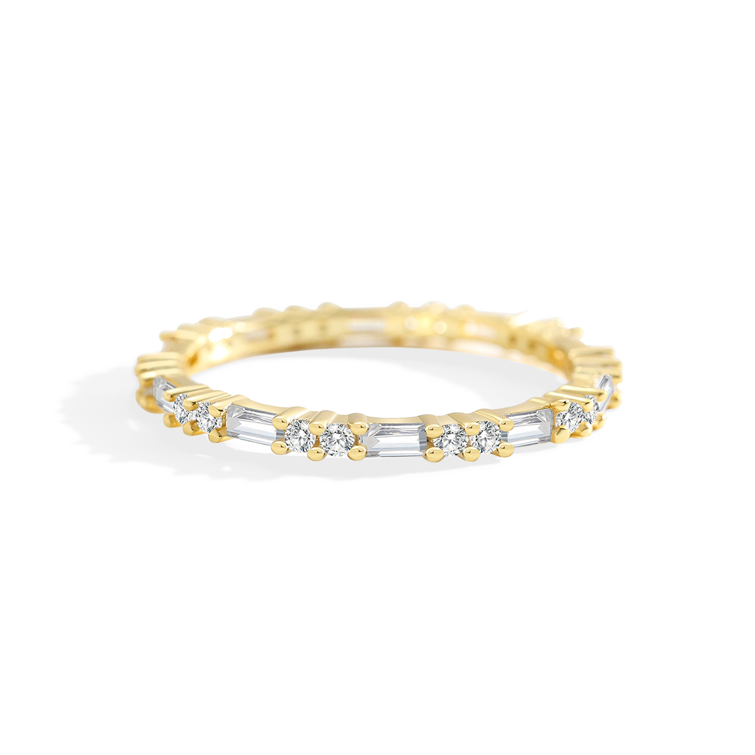 White Sapphire Stacking Ring
