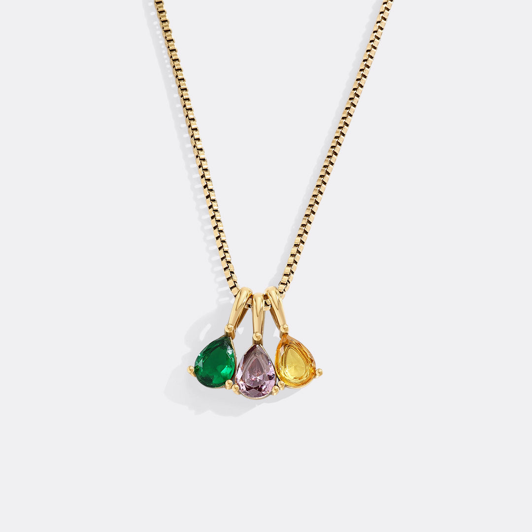 Personalized Multi-Birthstone Necklace