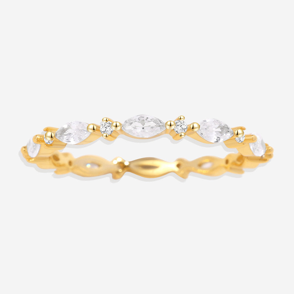 Marquis Gemstone Stacking Ring